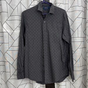 Polo by Ralph Lauren Men's Charcoal Patterned Shirt
